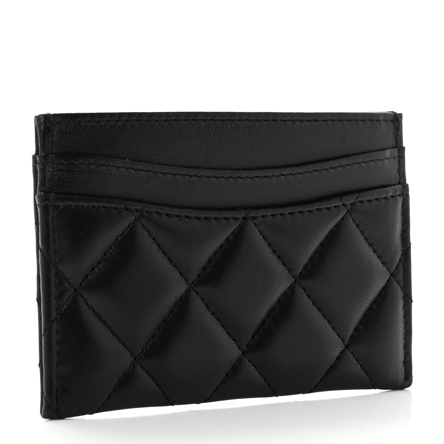 Chanel Lambskin Quilted Card Holder Black 3 of 7