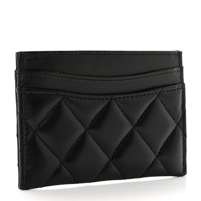 Chanel Lambskin Quilted Card Holder Black 3 of 7