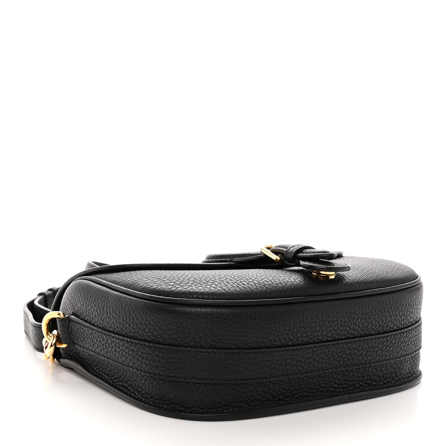 Grained Calfskin Medium Bobby Flap Black