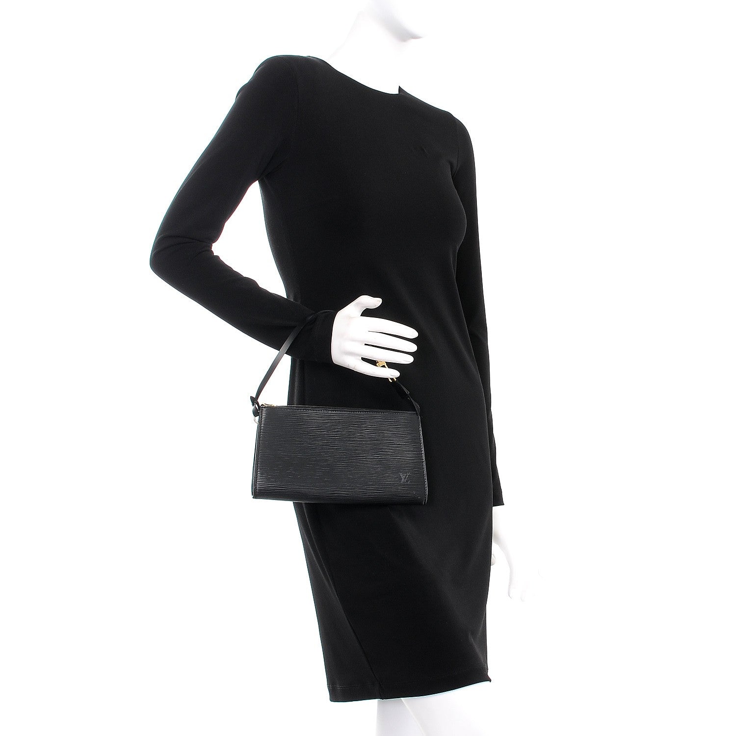 Louis Vuitton Epi Pochette Accessories 24 Black 2 of 6