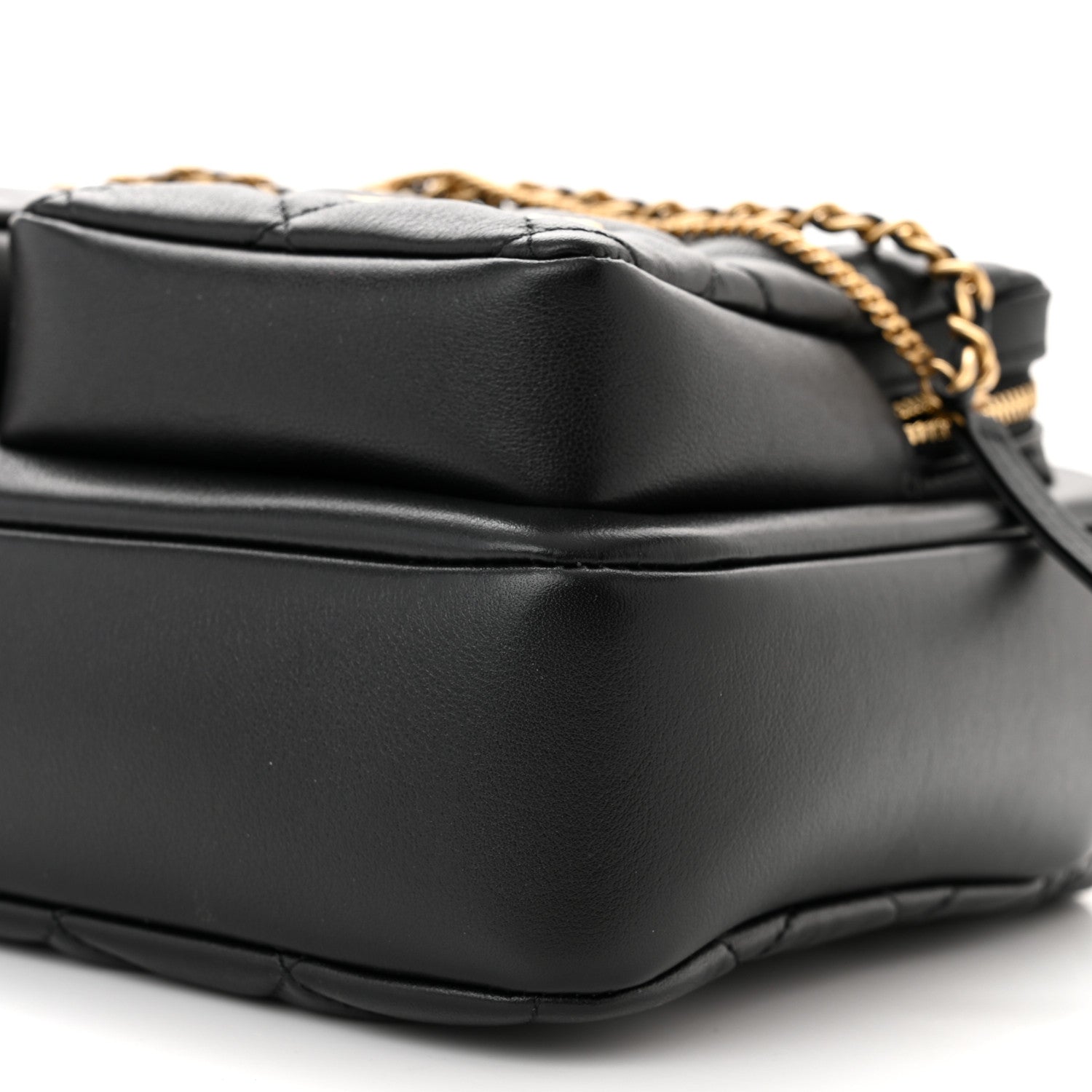 Chanel Calfskin Quilted Large Camera Case Black 10 of 10