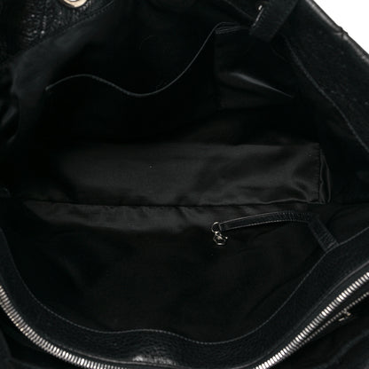 Chanel Glazed Calfskin Large On The Road Tote Black 6 of 10