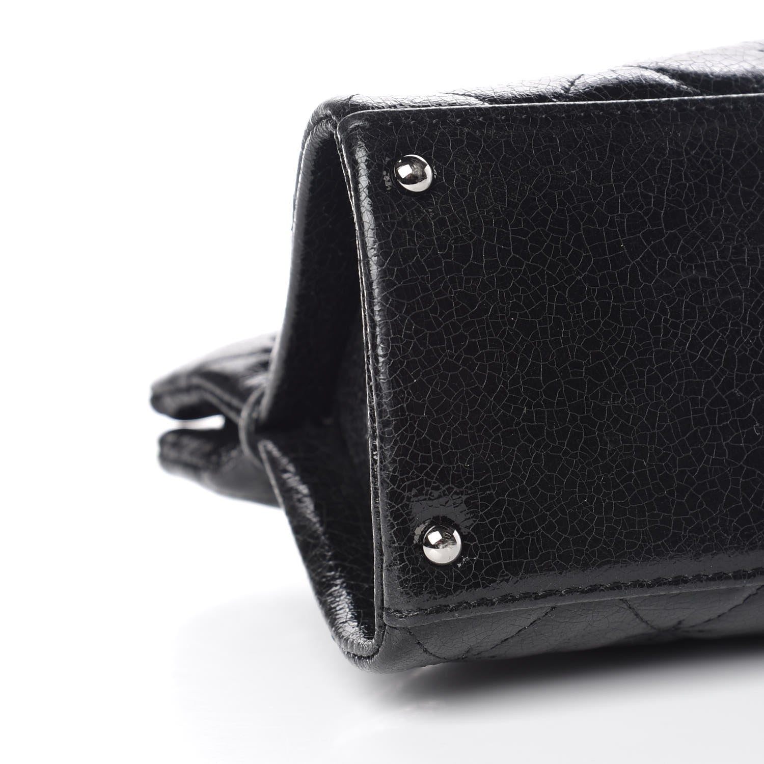 Chanel Glazed Crackled Calfskin Small Reissue Tote Black 8 of 10