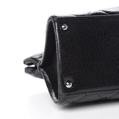 Chanel Glazed Crackled Calfskin Small Reissue Tote Black 8 of 10