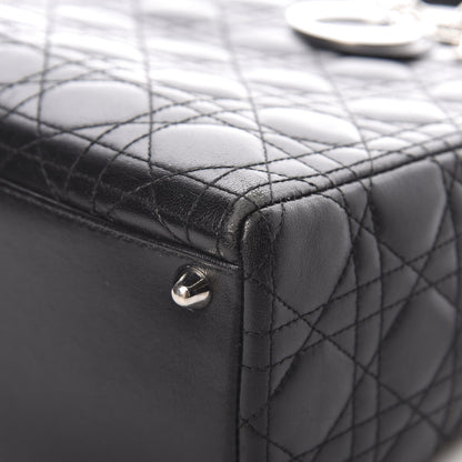 Christian Dior Lambskin Cannage Large Lady Dior Black 10 of 15