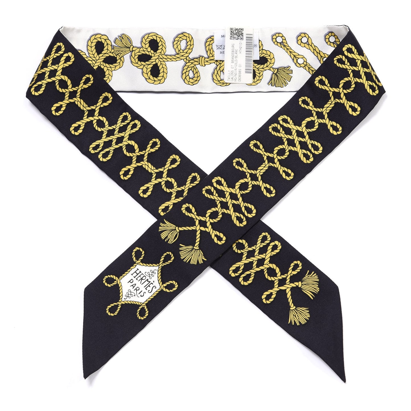 Silk Galons Et Brandebourg Twilly Black Gold White