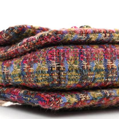 Chanel Wool Tweed Quilted Small Flap Khaki Red Pink Blue Green 8 of 10