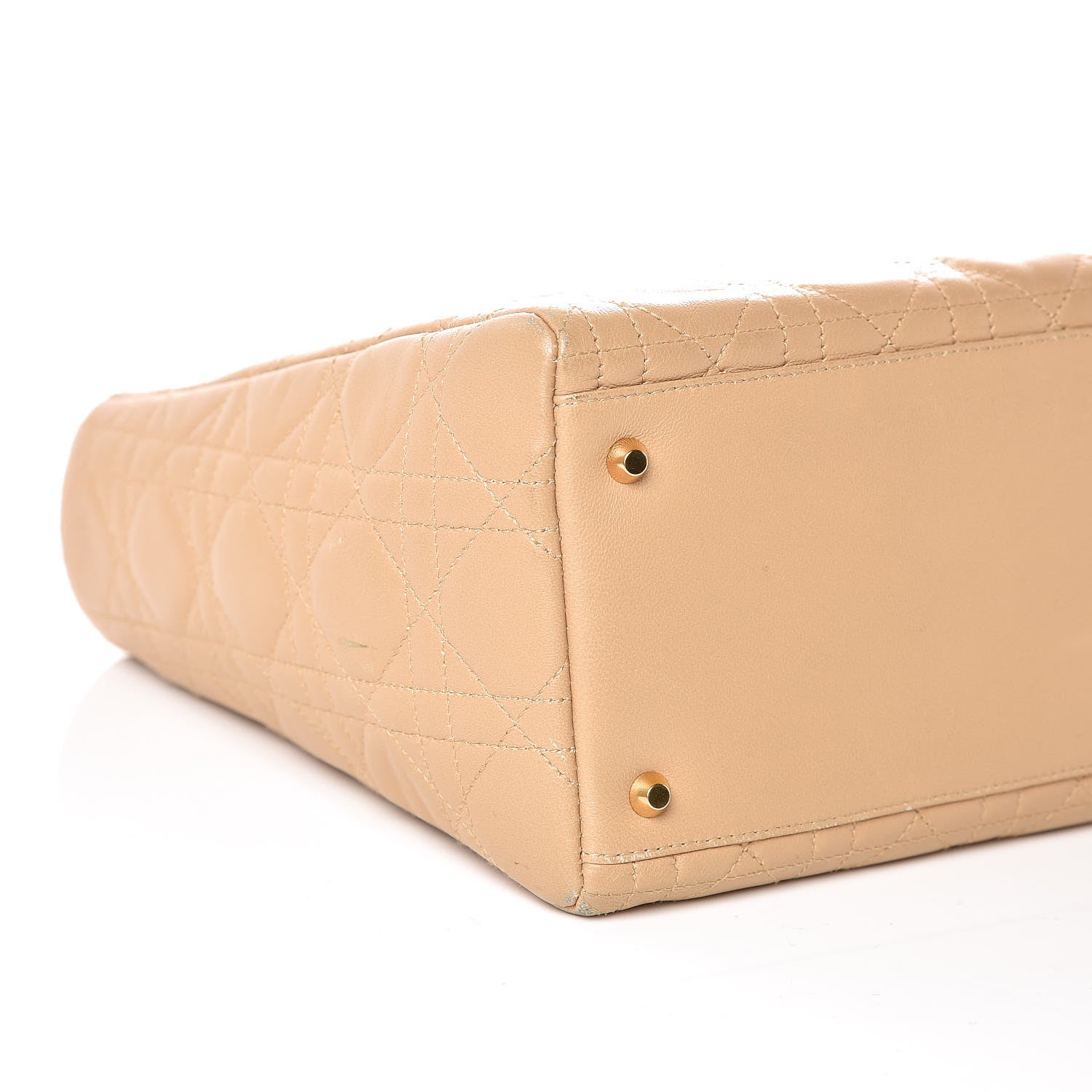 Christian Dior Lambskin Cannage Medium Lady Dior Beige 5 of 10