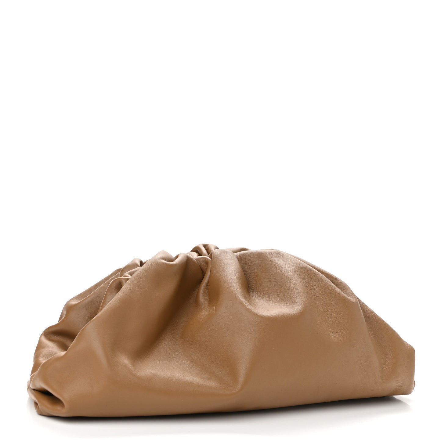 Smooth Butter Calf The Pouch Oversized Clutch Cammello