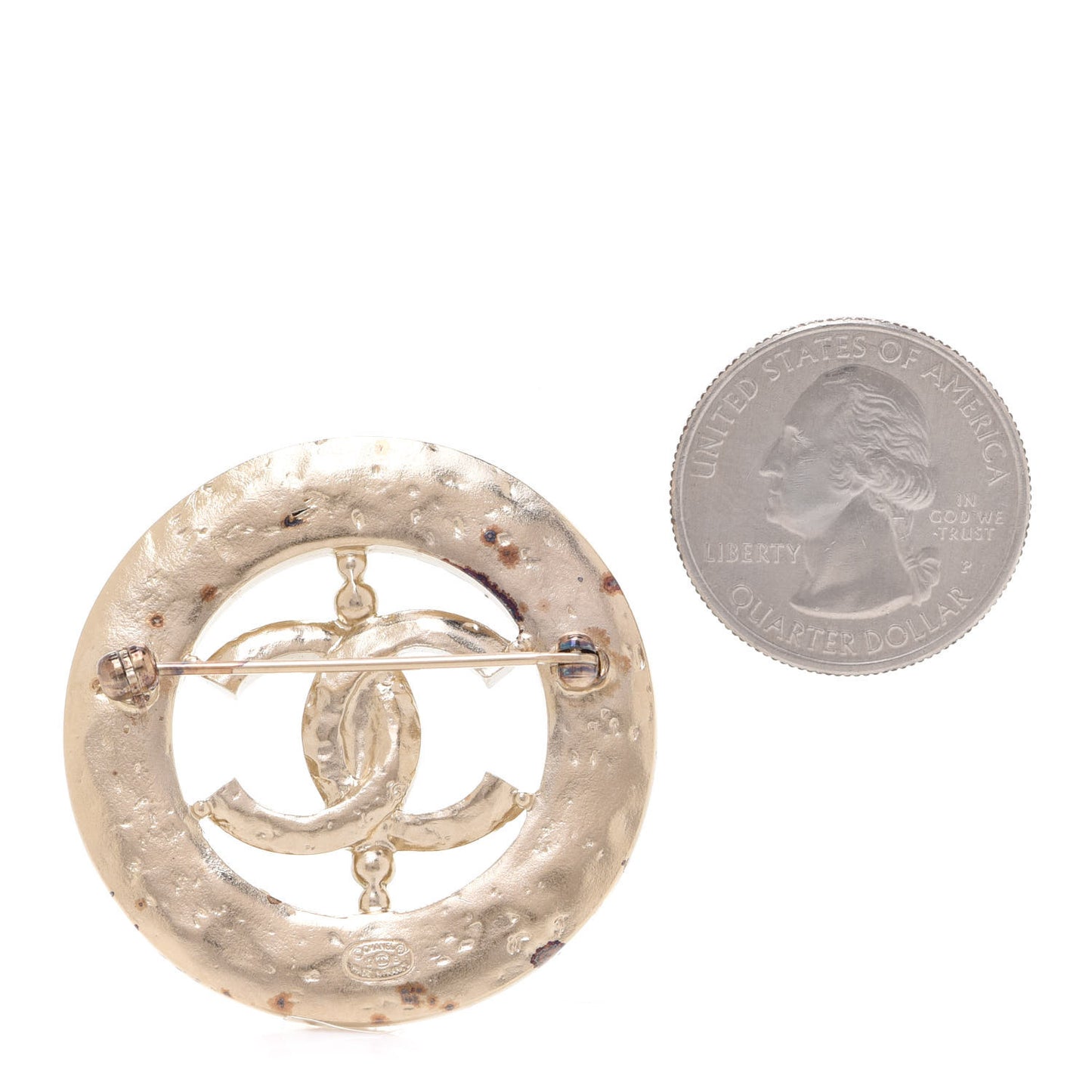 Crystal CC Brooch Silver