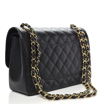 Chanel Caviar Quilted Jumbo Double Flap Black 4 of 11