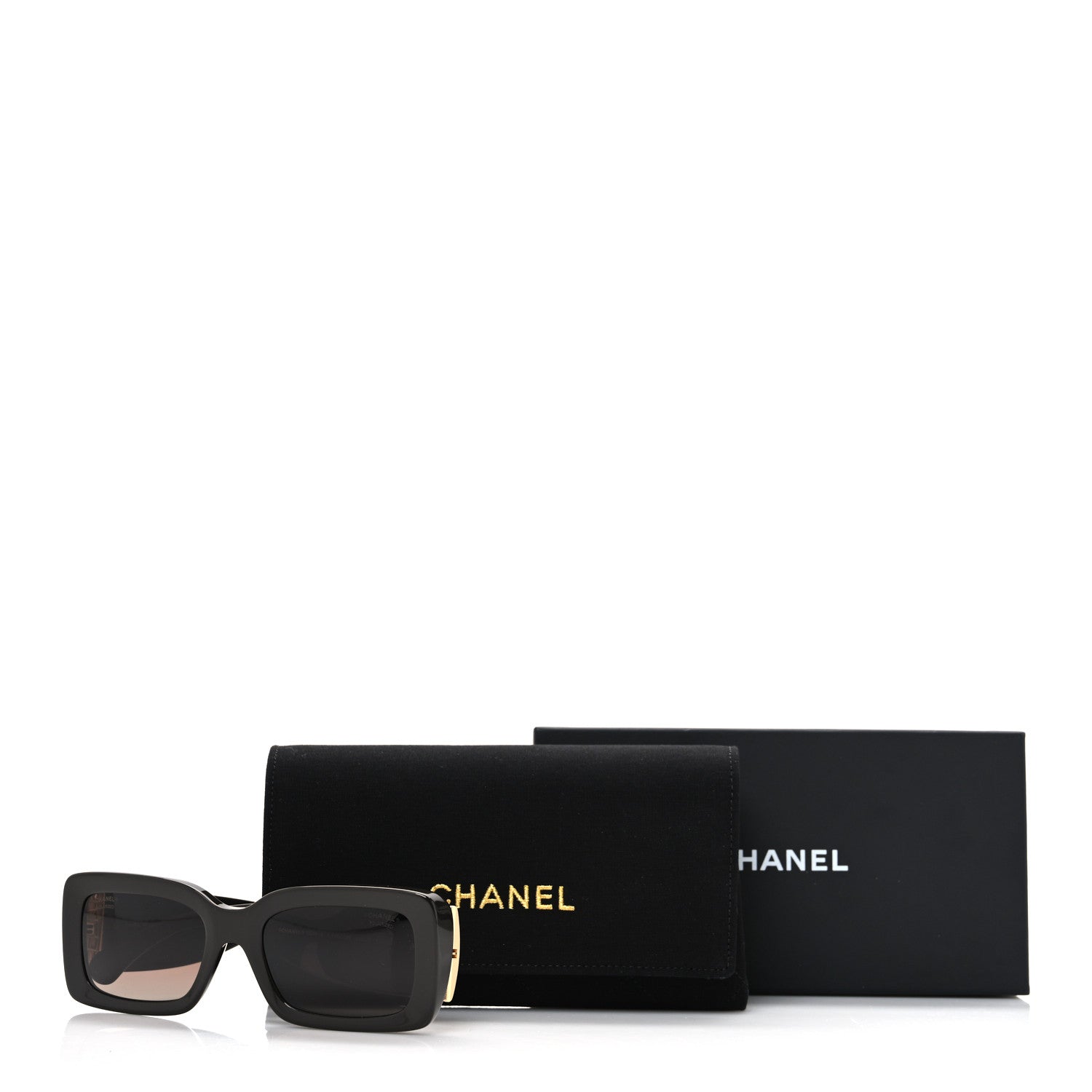 Chanel Acetate Rectangle Sunglasses 5534-A Dark Brown 8 of 8