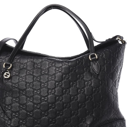Gucci Guccissima Medium Bree Foldover Tote Black 17 of 23