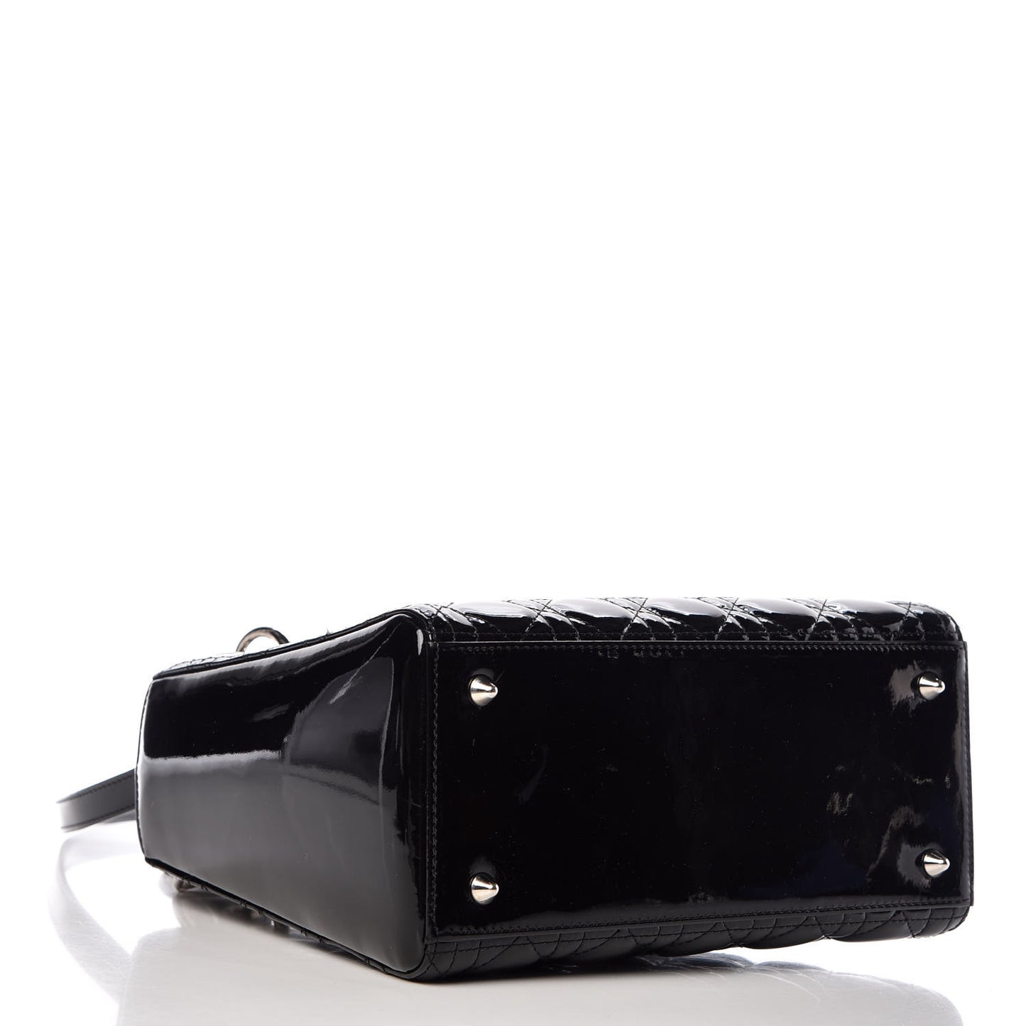Patent Cannage Medium Lady Dior Black