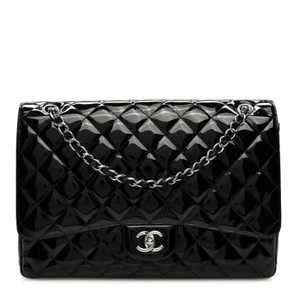 Chanel Patent Quilted Maxi Single Flap Black 1 of 10