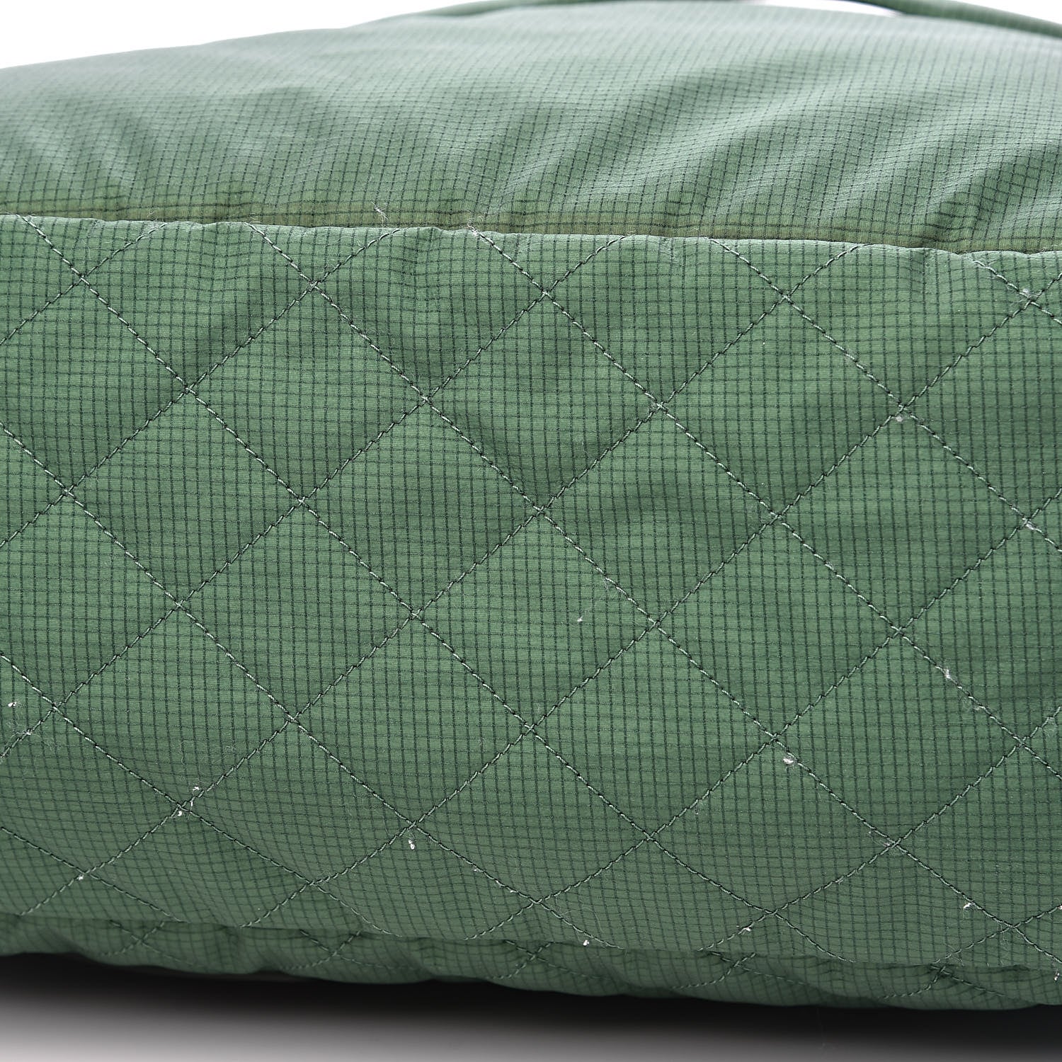 Chanel Nylon Quilted CC Backpack Green White 9 of 12
