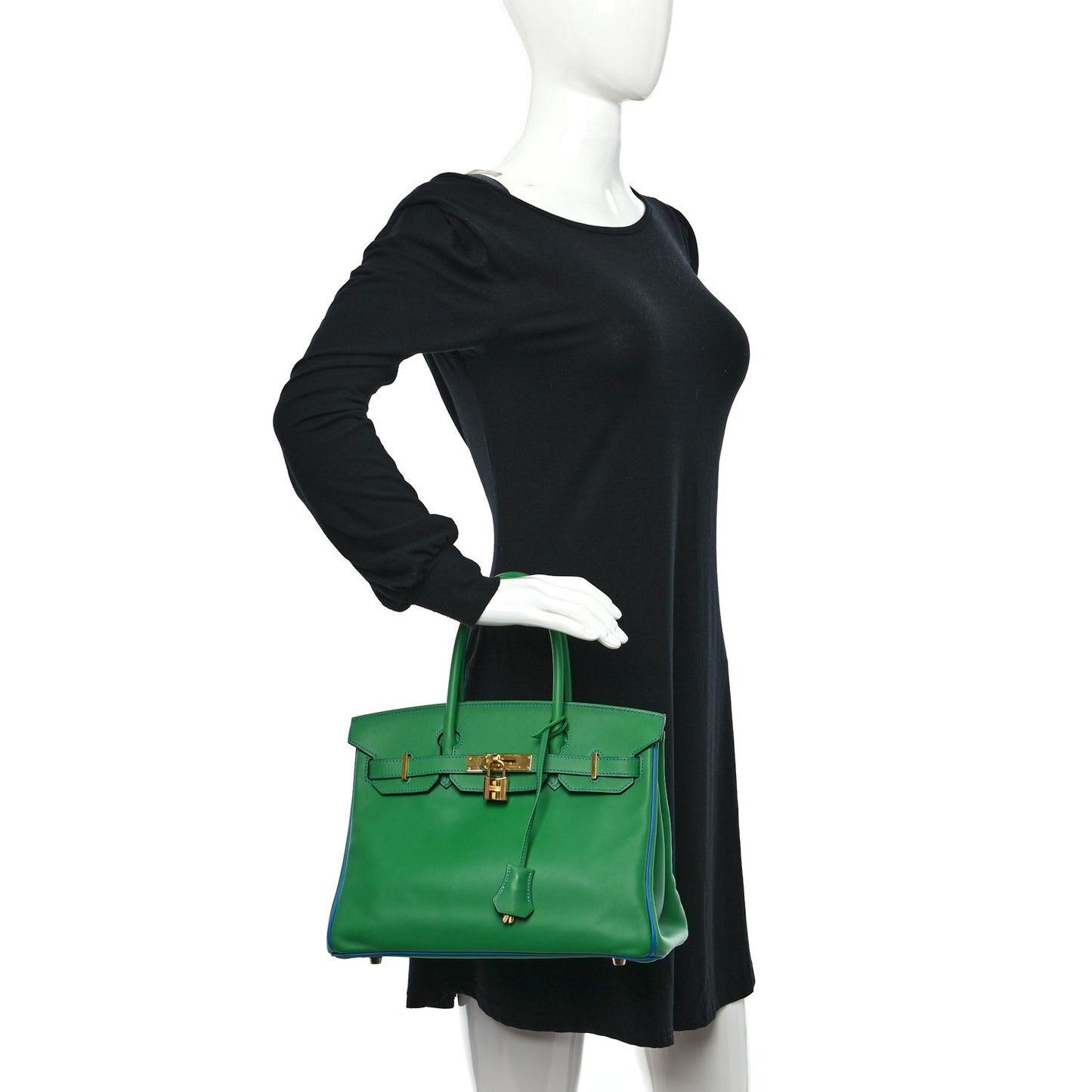 Swift Horseshoe Birkin 30 Vert Vertigo Bleu Hydra