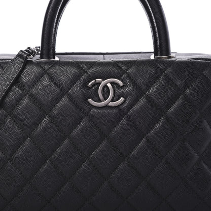 Chanel Caviar Quilted Large Coco Handle Bowling Bag Black 7 of 9