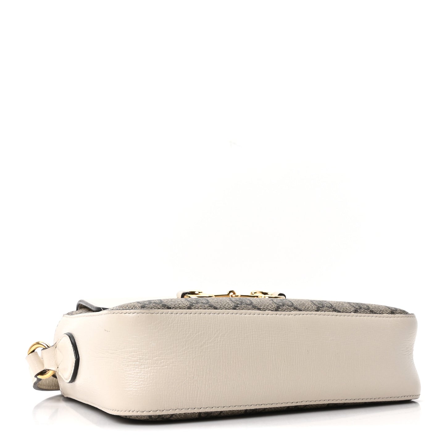 GG Supreme Monogram Small Horsebit 1955 Shoulder Bag Beige Mystic White