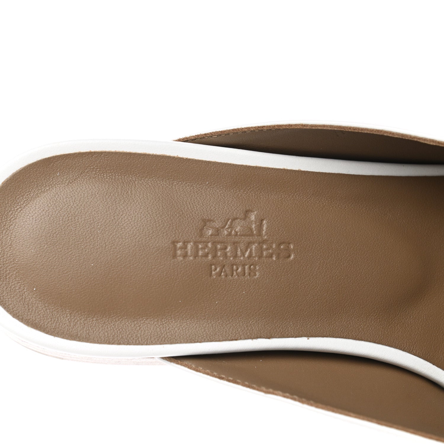 Hermes Calfskin Oz Mules 37 White 7 of 8