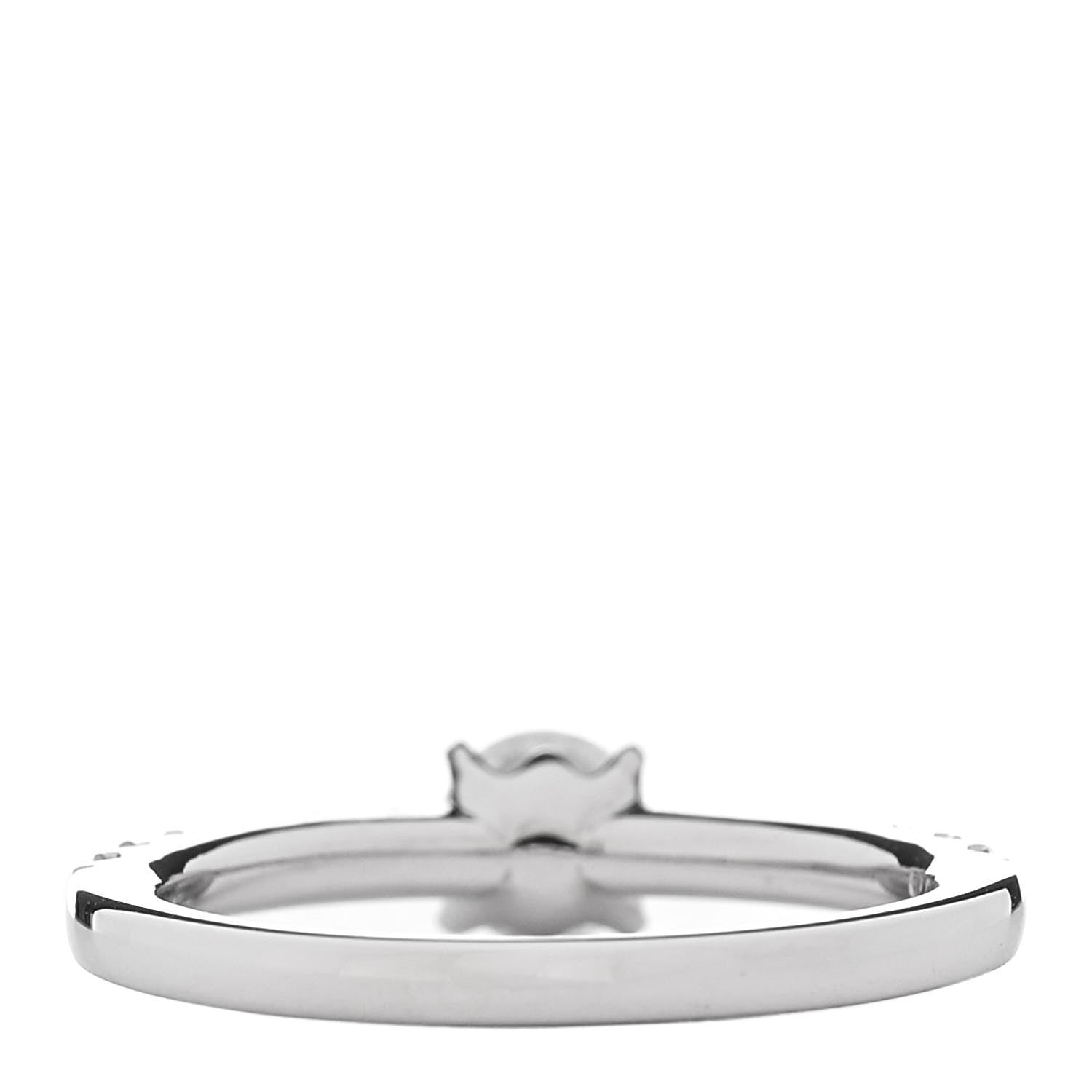 Parker & West by FASHIONPHILE Platinum Diamond .37ct Round Cut Solitaire Half Eternity Engagement Ring  49 5 4 of 9