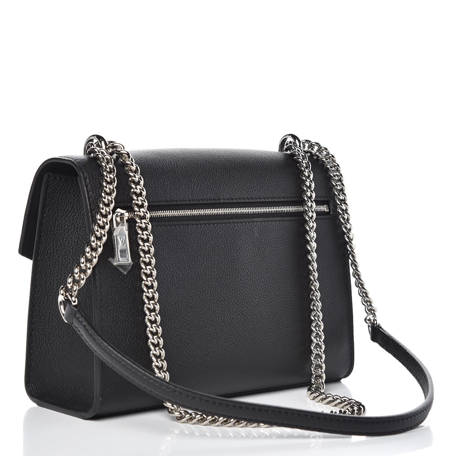 Louis Vuitton Soft Calfskin My Lockme Chain Bag BB Black 3 of 10