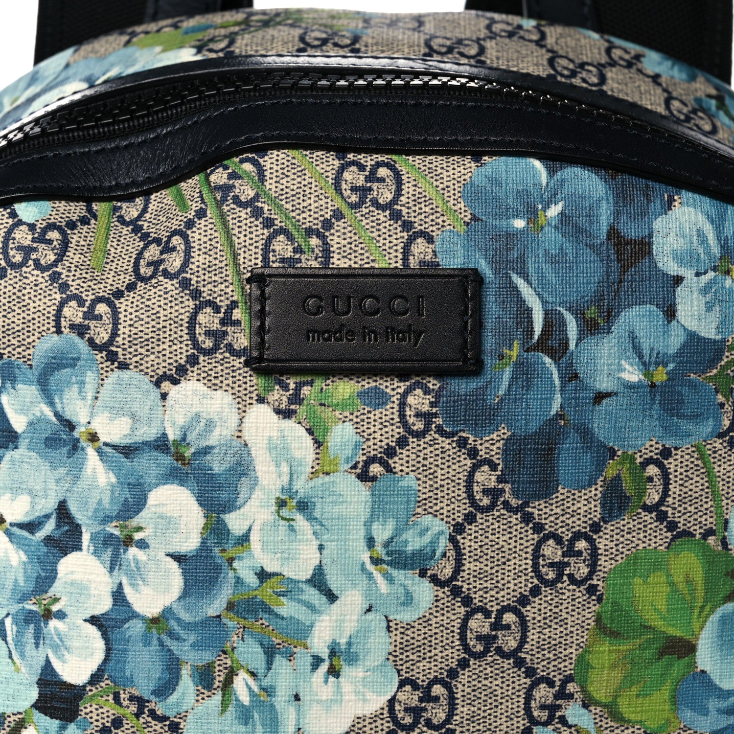 Gucci GG Supreme Blooms Monogram Medium Day Backpack Blue 8 of 14