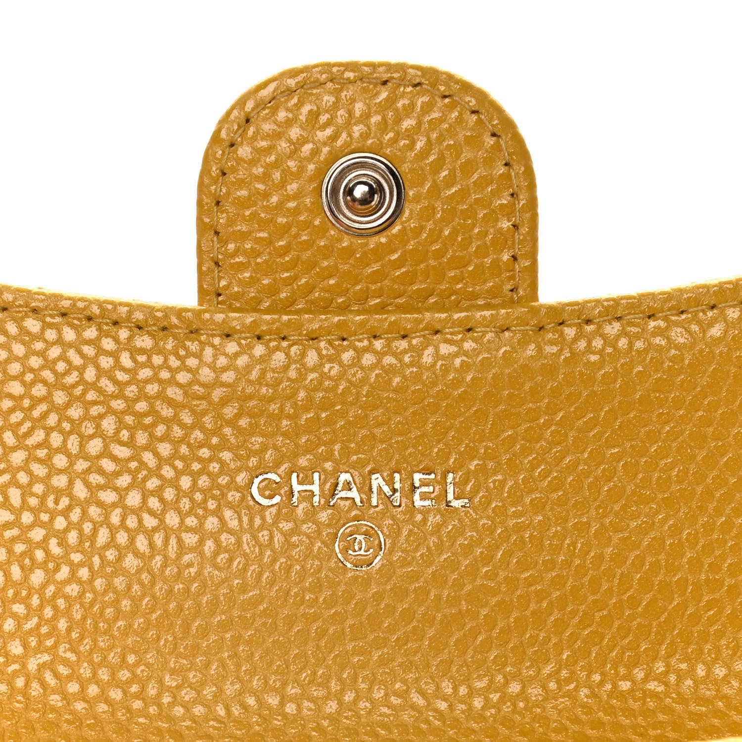 Chanel Caviar Quilted Flap Card Holder Yellow 6 of 8