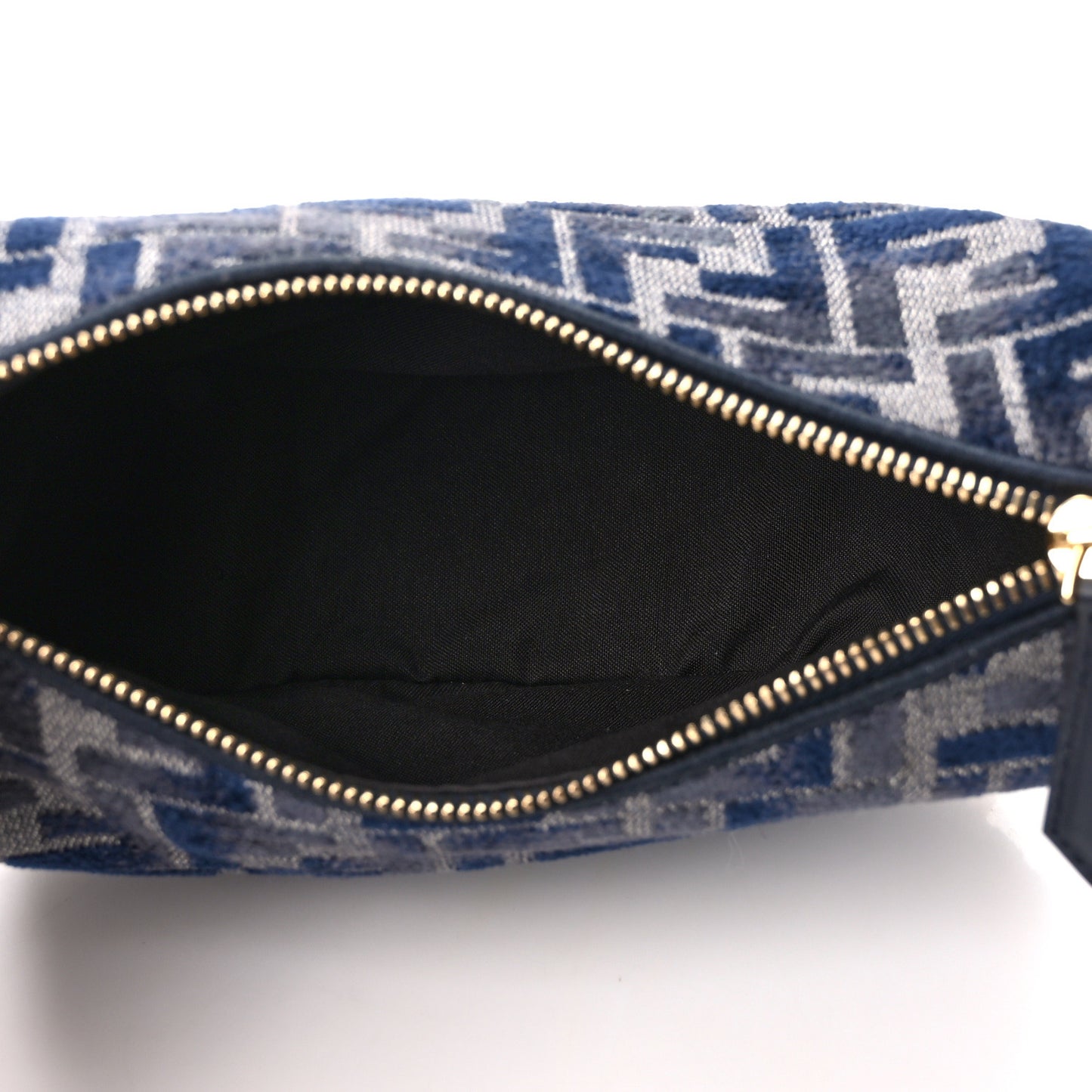 Chenille Vitello Grace FF 1974 Mini Fendigraphy Hobo Bag Blue