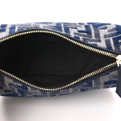 Fendi Chenille Vitello Grace FF 1974 Mini Fendigraphy Hobo Bag Blue 5 of 11