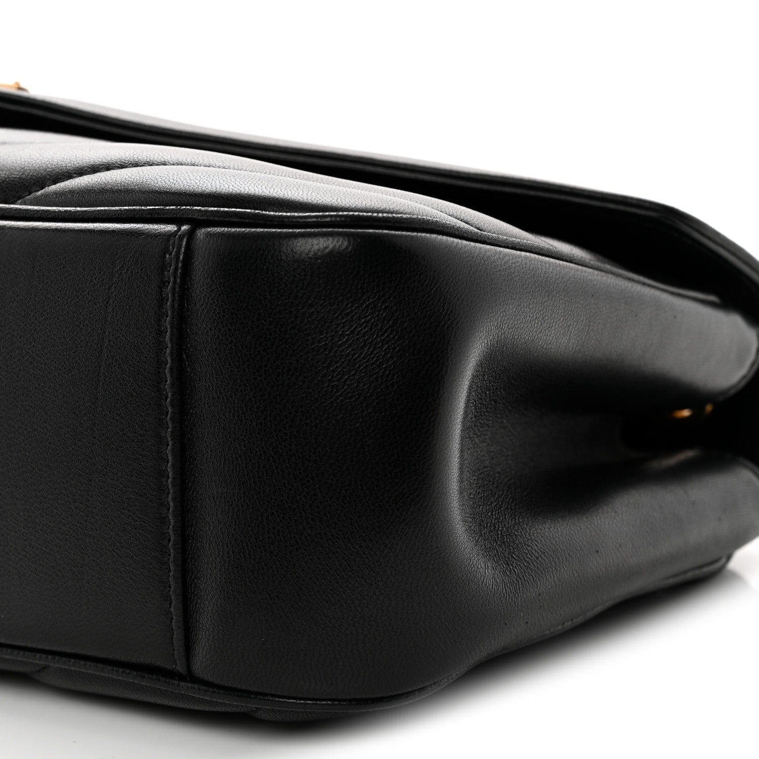 Saint Laurent Lambskin Chevron Quilted Medium LouLou Black 11 of 13