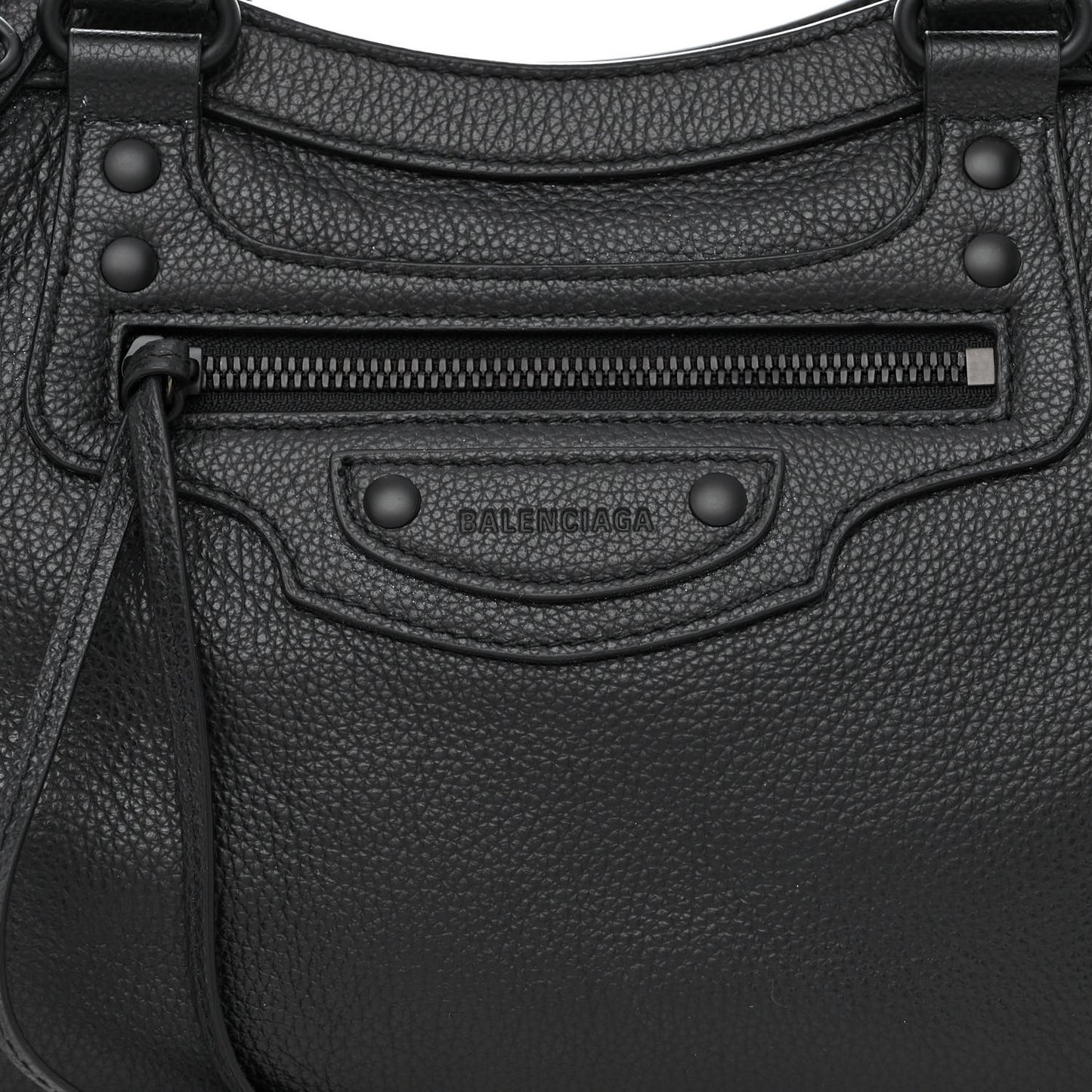 Grained Calfskin Neo Classic Black Hardware S City Black