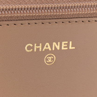 Chanel Caviar Quilted Boy Top Handle Wallet On Chain WOC Beige 6 of 13