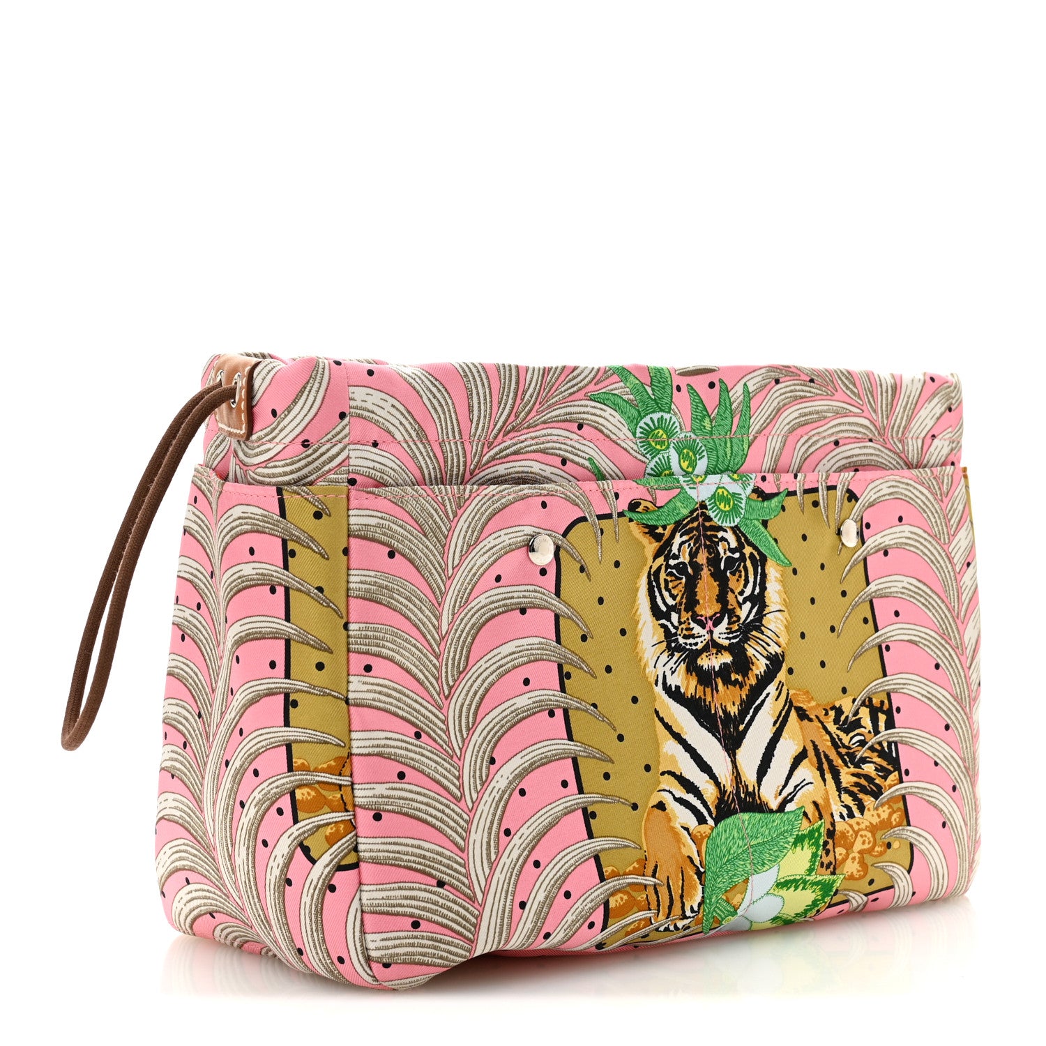 Hermes Silk Barenia Tiger Royal Fourbi 25 MM Pouch 3 of 7