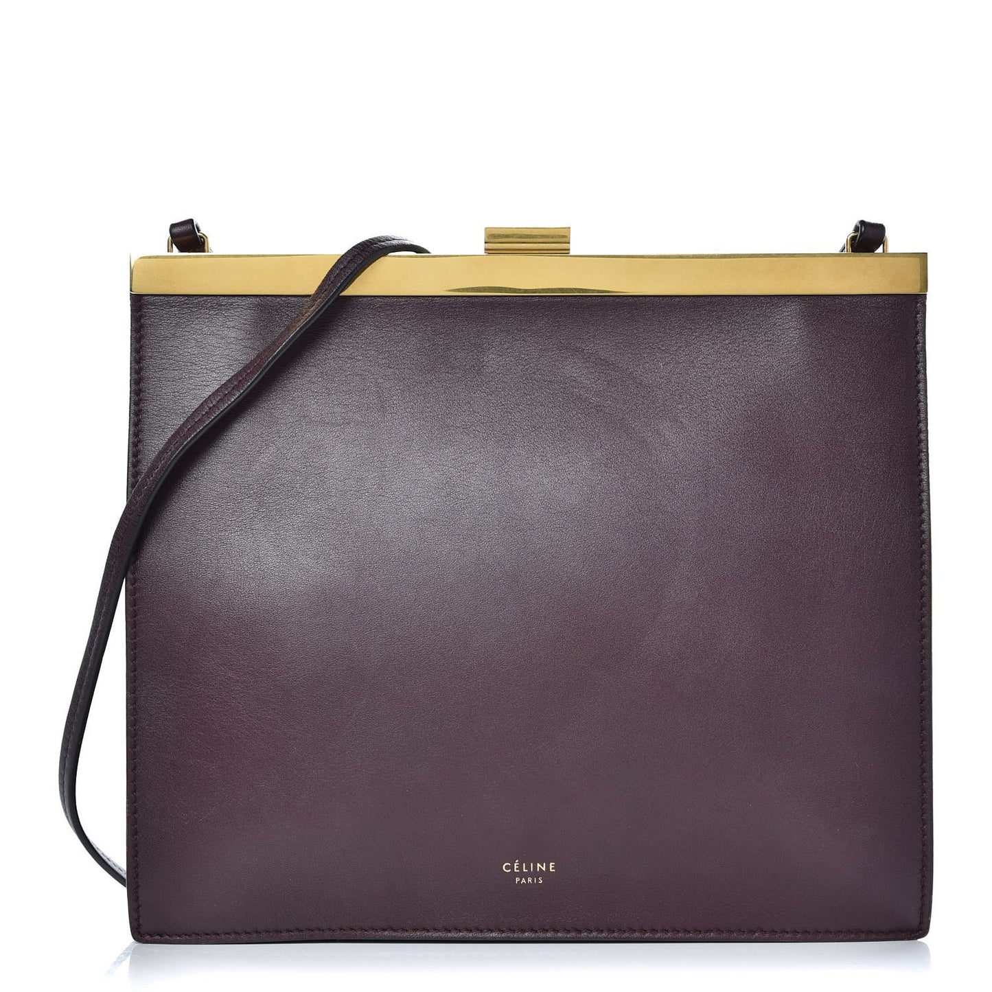 Smooth Calfskin Mini Clasp Bag Bordeaux
