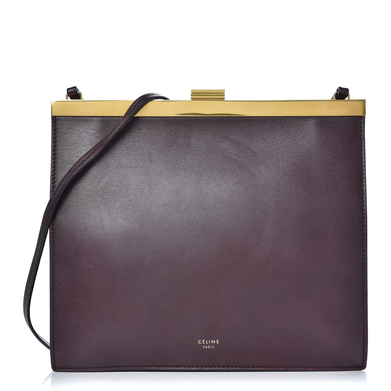 Celine Smooth Calfskin Mini Clasp Bag Bordeaux 1 of 6