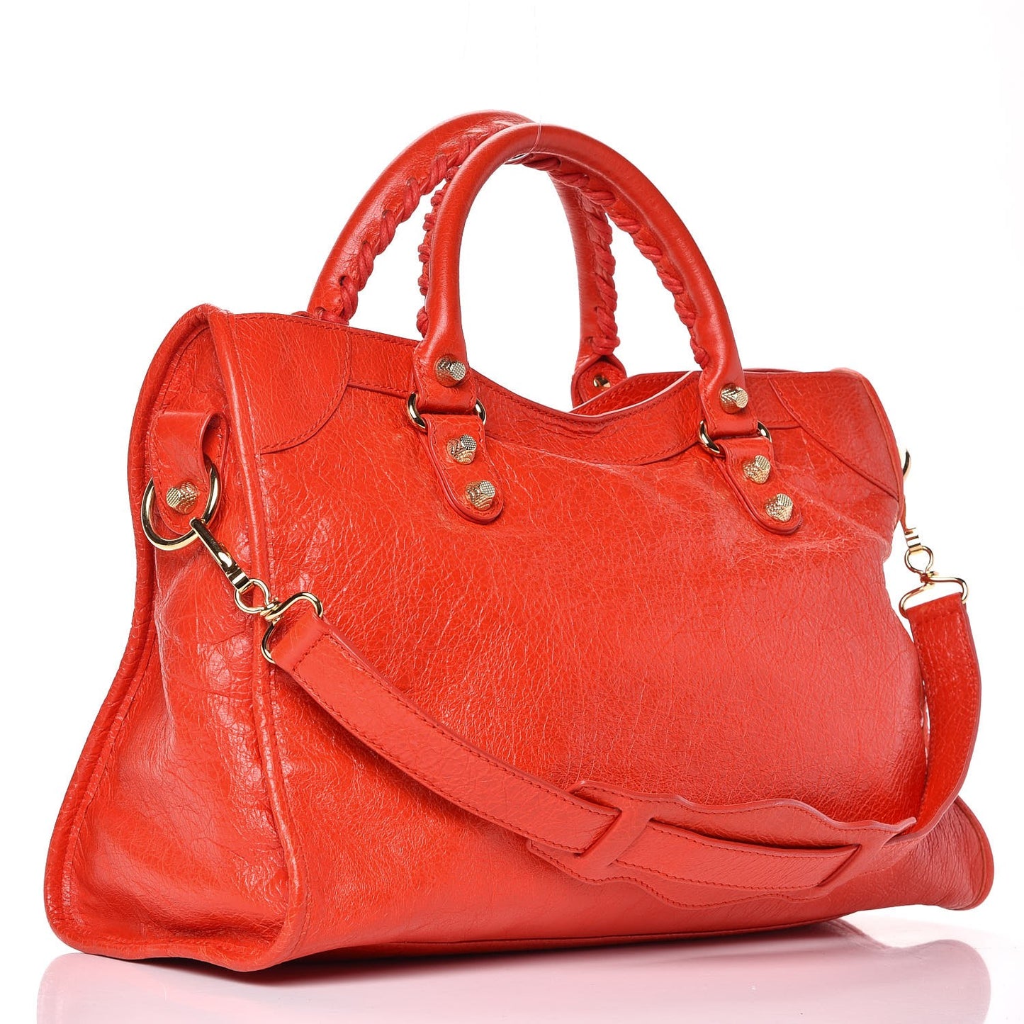 Agneau Giant 12 Gold Hardware City Rouge Coquelicot