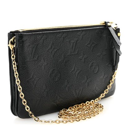 Louis Vuitton Empreinte Double Zip Pochette Black 3 of 13