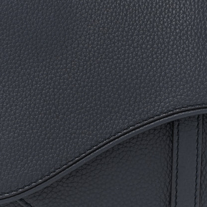 Christian Dior Grained Calfskin Kim Jones Saddle Bag Navy Blue 8 of 10