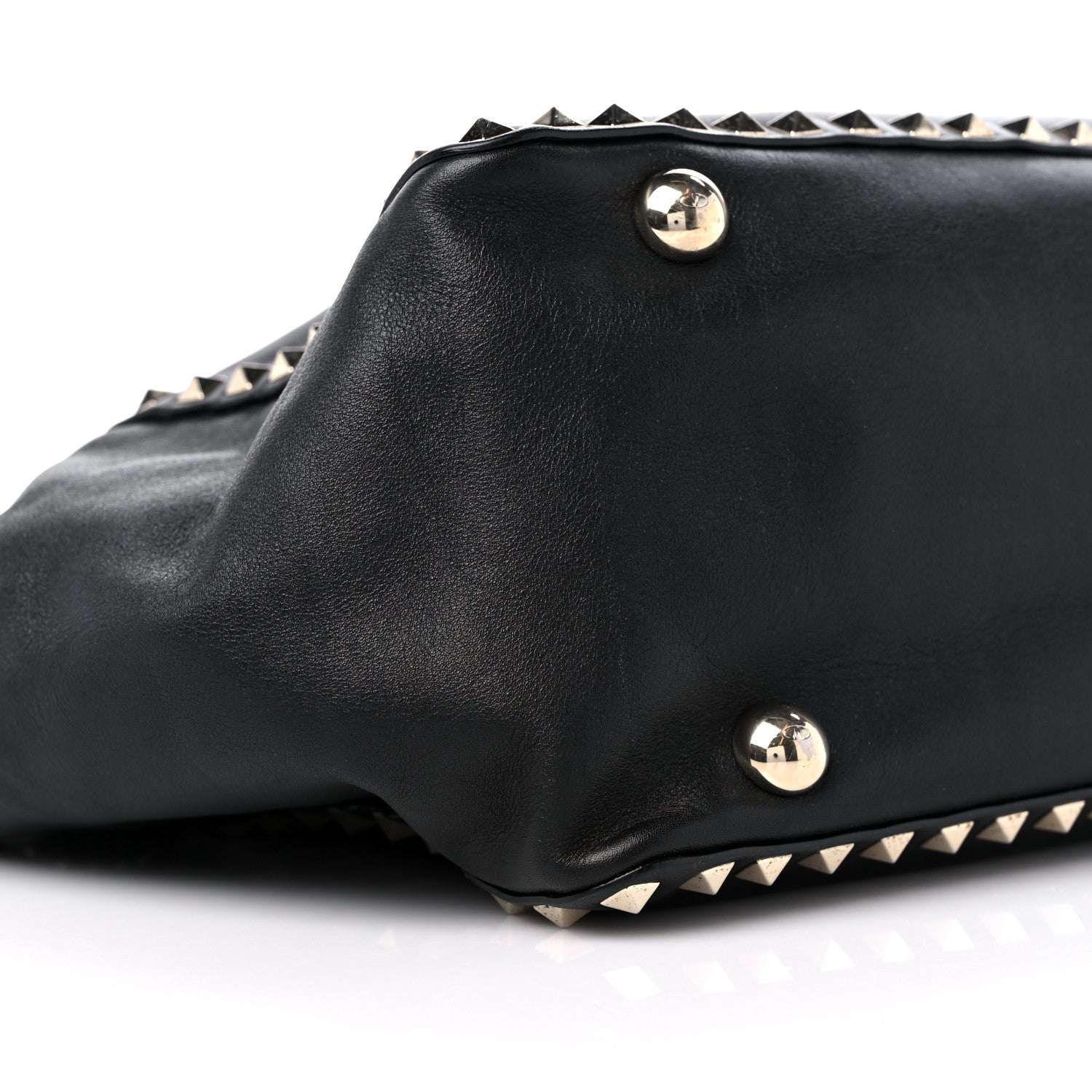 Valentino Garavani Vitello Medium Rockstud Tote Black 8 of 12