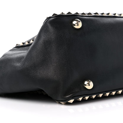 Valentino Garavani Vitello Medium Rockstud Tote Black 8 of 12