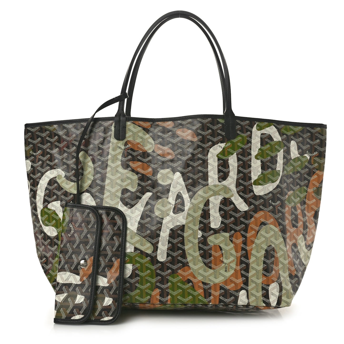 Goyardine Saint Louis Lettres Camouflage PM Black Green