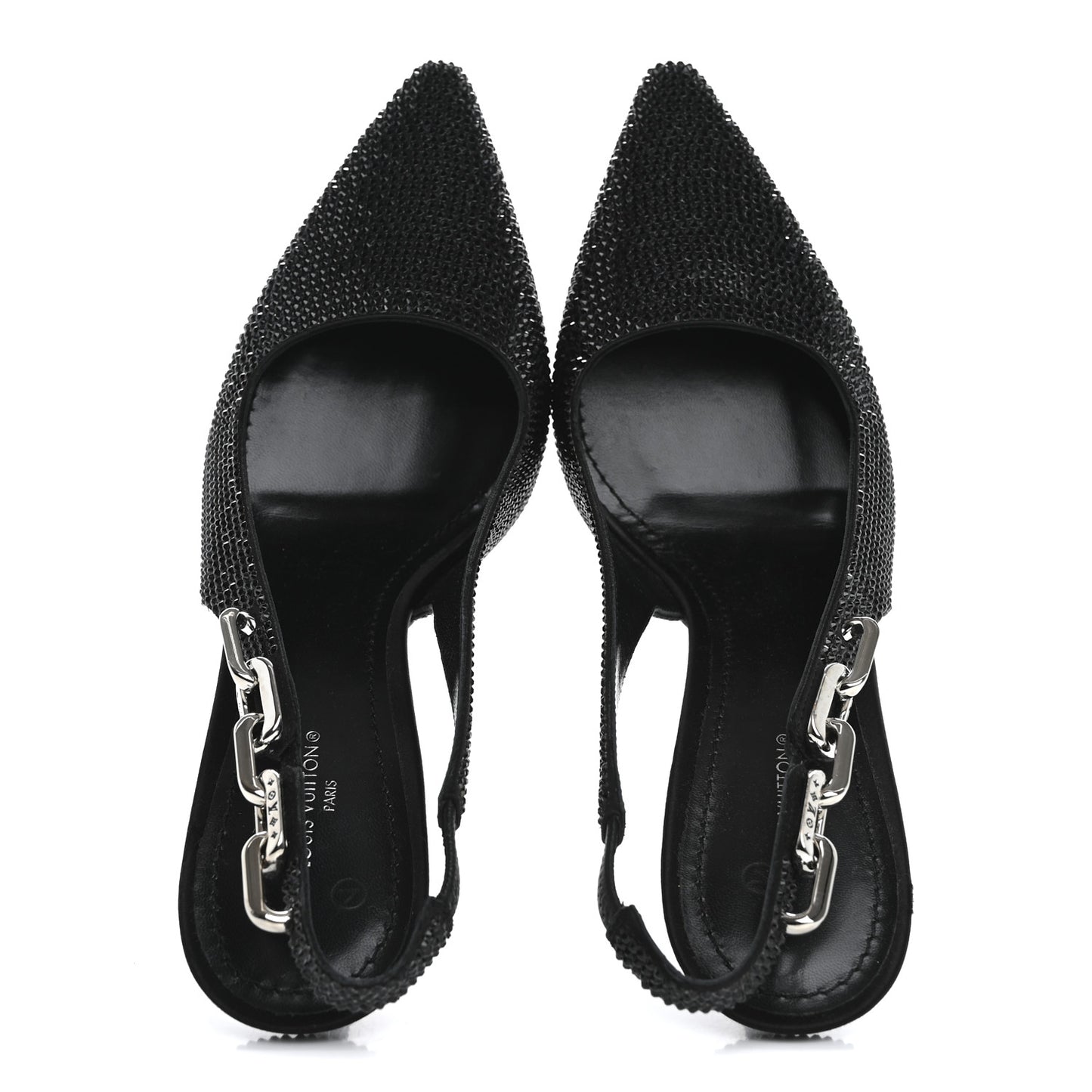 Crystal Sparkle Slingback Pumps 40 Black