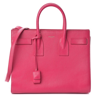 Saint Laurent Calfskin Small Sac De Jour Lipstick Fuchsia 1 of 9