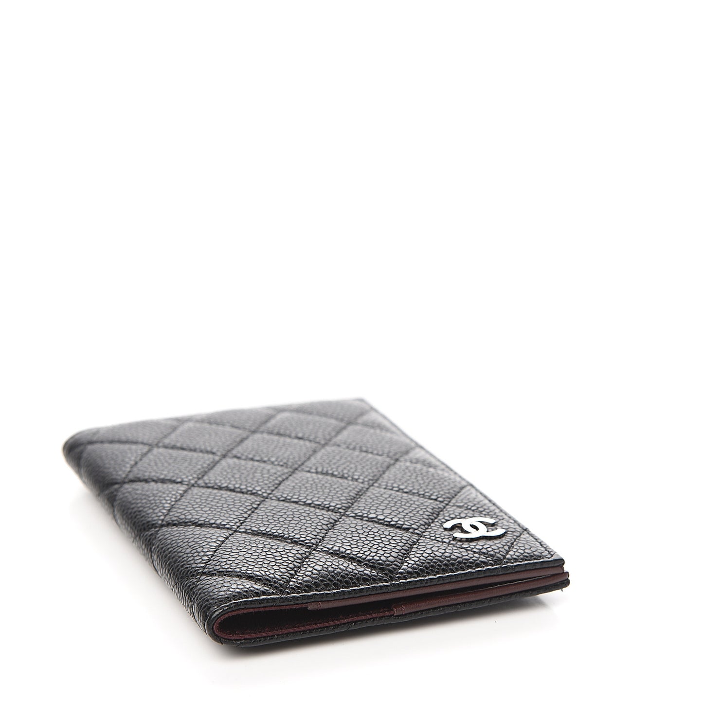 Caviar Quilted Passport Holder Black