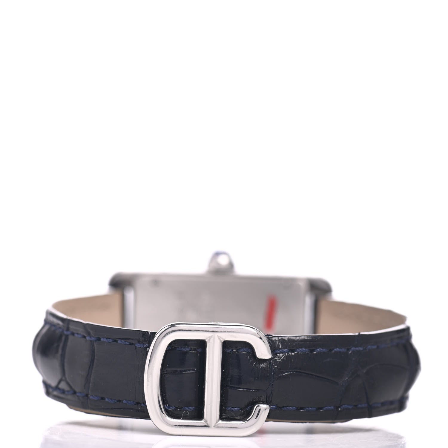 Cartier Stainless Steel Alligator 19mm Tank Americaine Quartz Watch 3 of 5