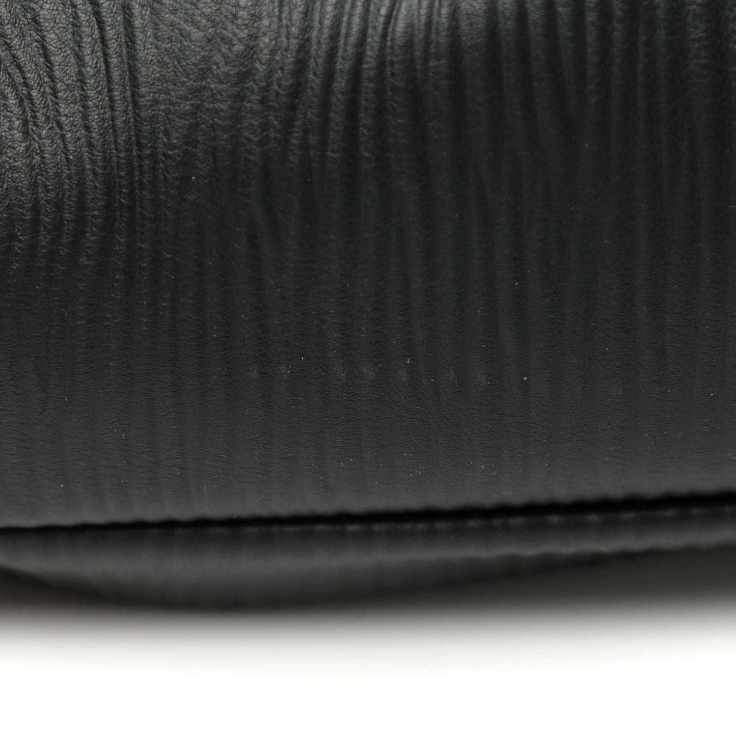 Bark Calfskin Embossed The Pouch Oversized Clutch Black
