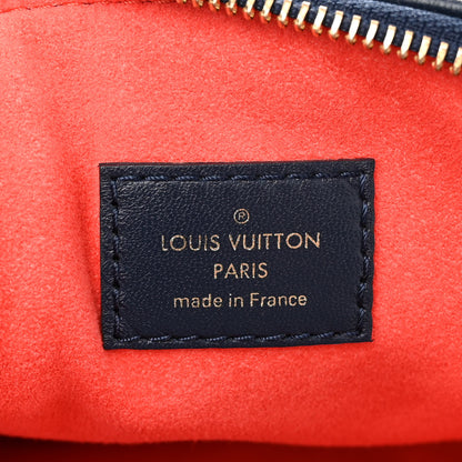 Louis Vuitton Lambskin Embossed Monogram LV Garden Coussin MM Navy Blue 7 of 10