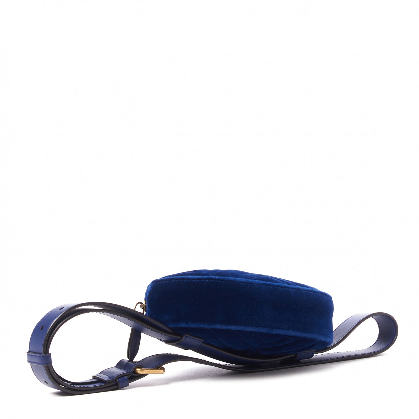 Velvet Matelasse GG Marmont Belt Bag 95 38 Cobalt Blue