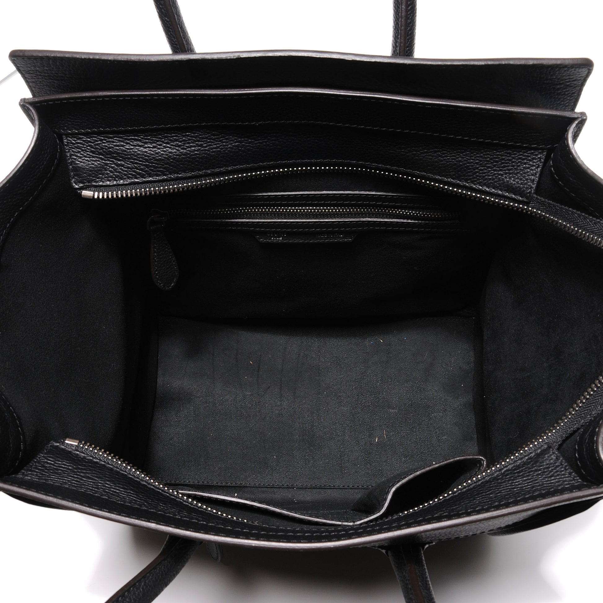 Celine Drummed Mini Luggage Black 7 of 8